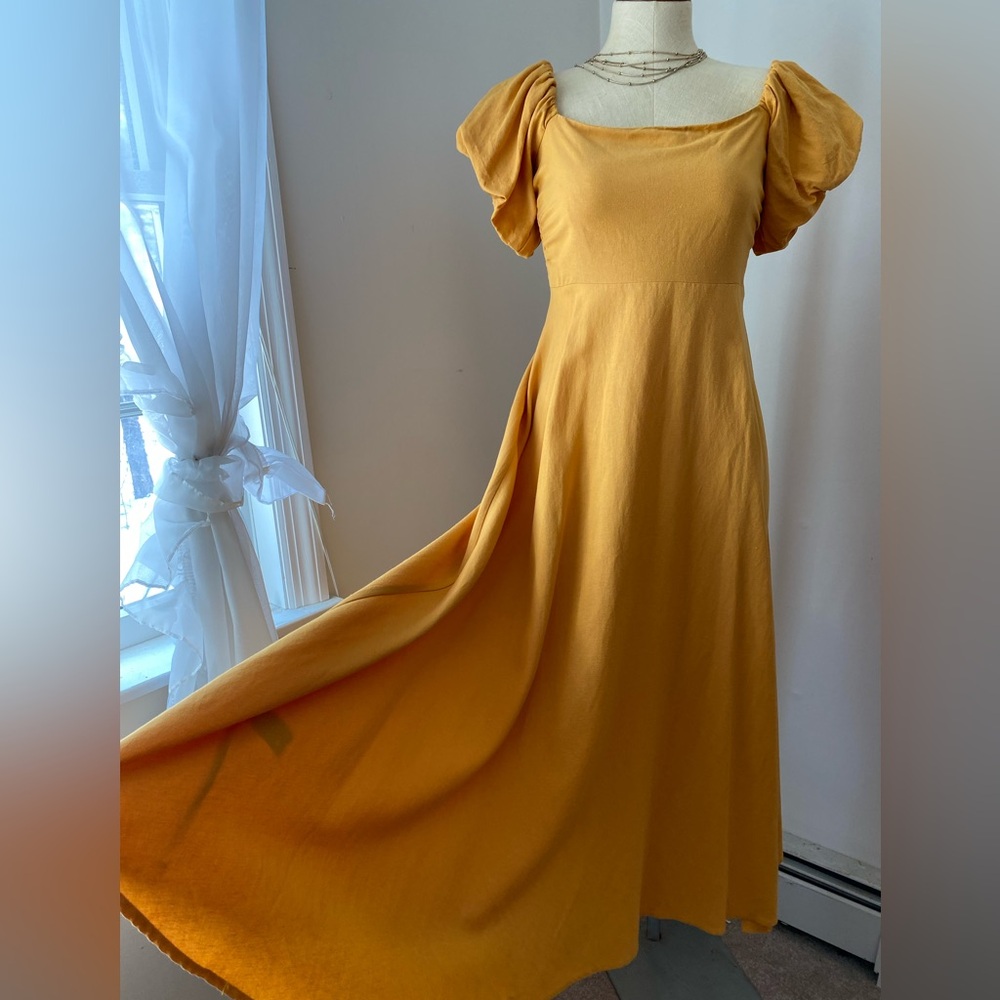 ASTR Golden A-line Dress